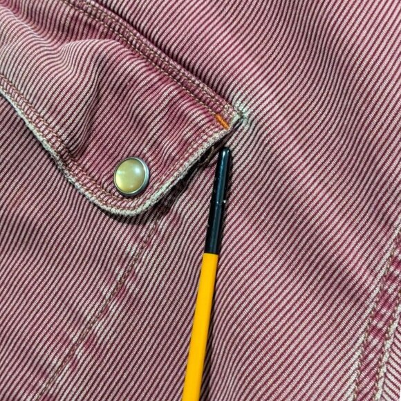 Ryan Michael Shirt Mens Medium XL Red Textured Corduroy Silk Snap Long Sleeve - Picture 14 of 16